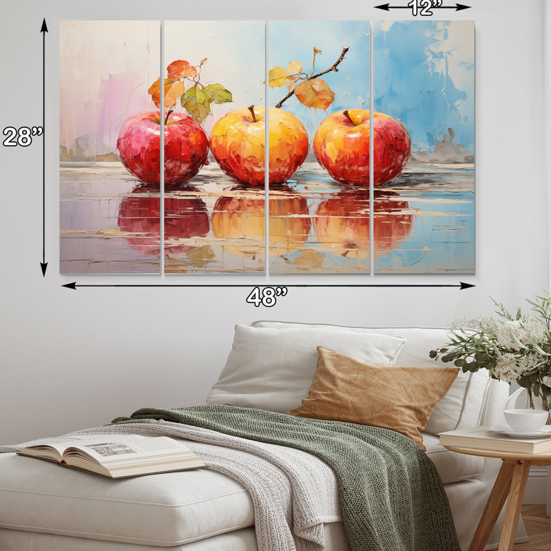 Winston Porter Vibrant Fruit Harvest II Fruits Metal Wall Art Set